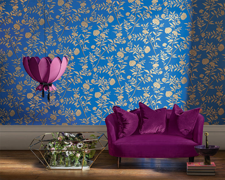Cole & Son Roseberry in a living room