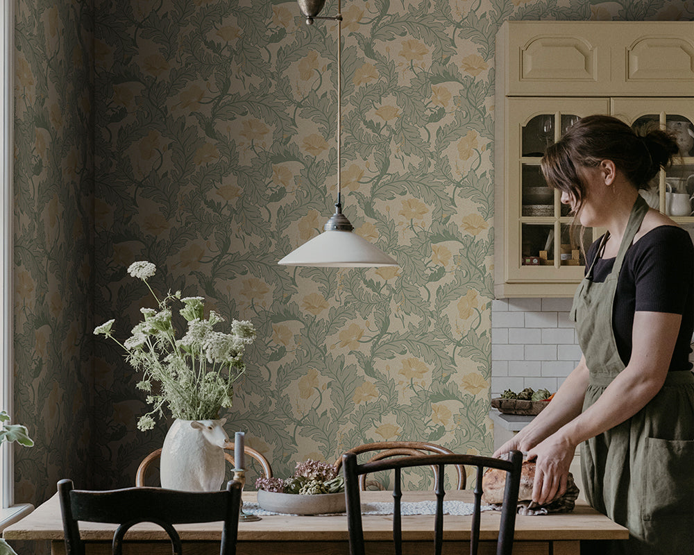 Sandberg Charlotta Wallpaper in a kitchen