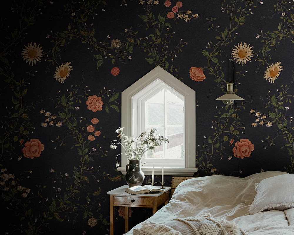 Sandberg Inger Mural Wallpaper in a bedroom