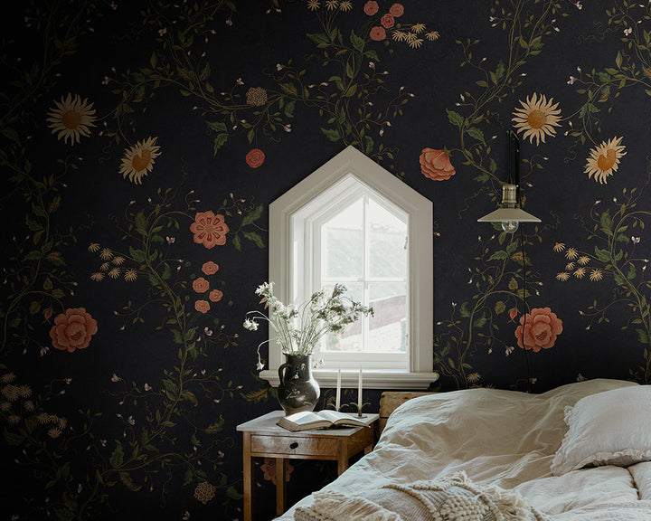 Sandberg Inger Mural Wallpaper in a bedroom
