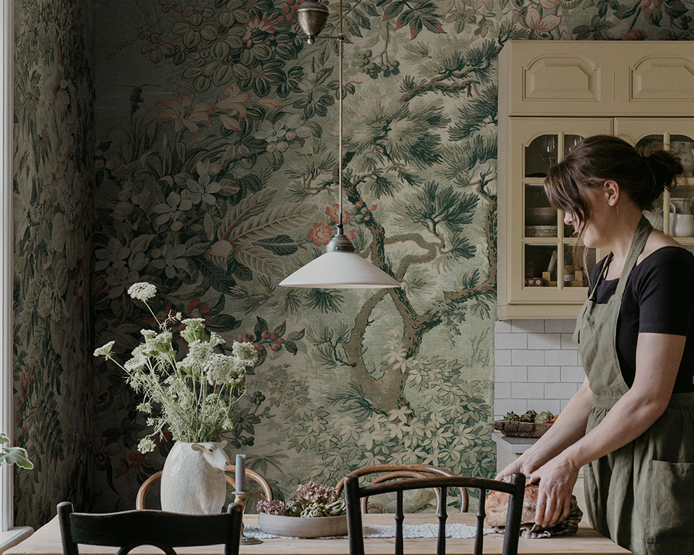 Sandberg Johannas Damm Mural Wallpaper in a kitchen