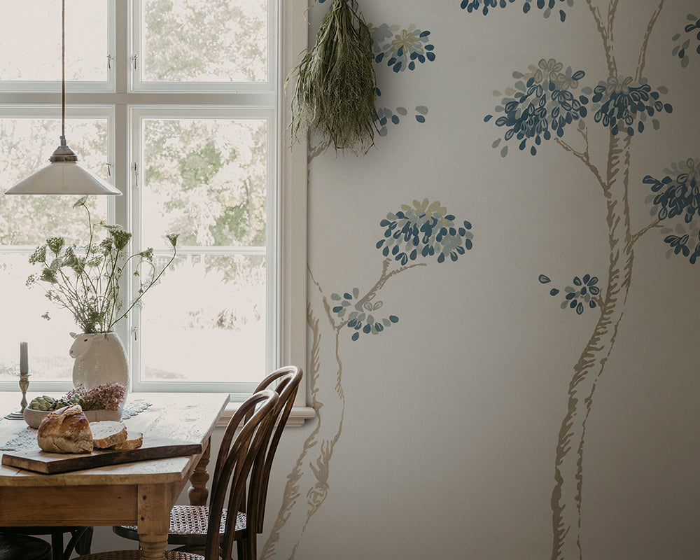 Sandberg Wilhelm Mural Wallpaper in a kitchen