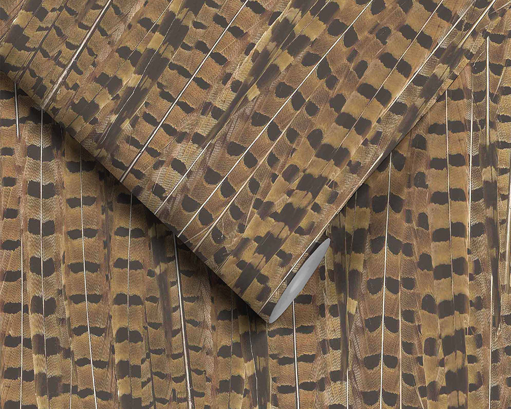 Woodchip & Magnolia Pheasant Wallpaper roll