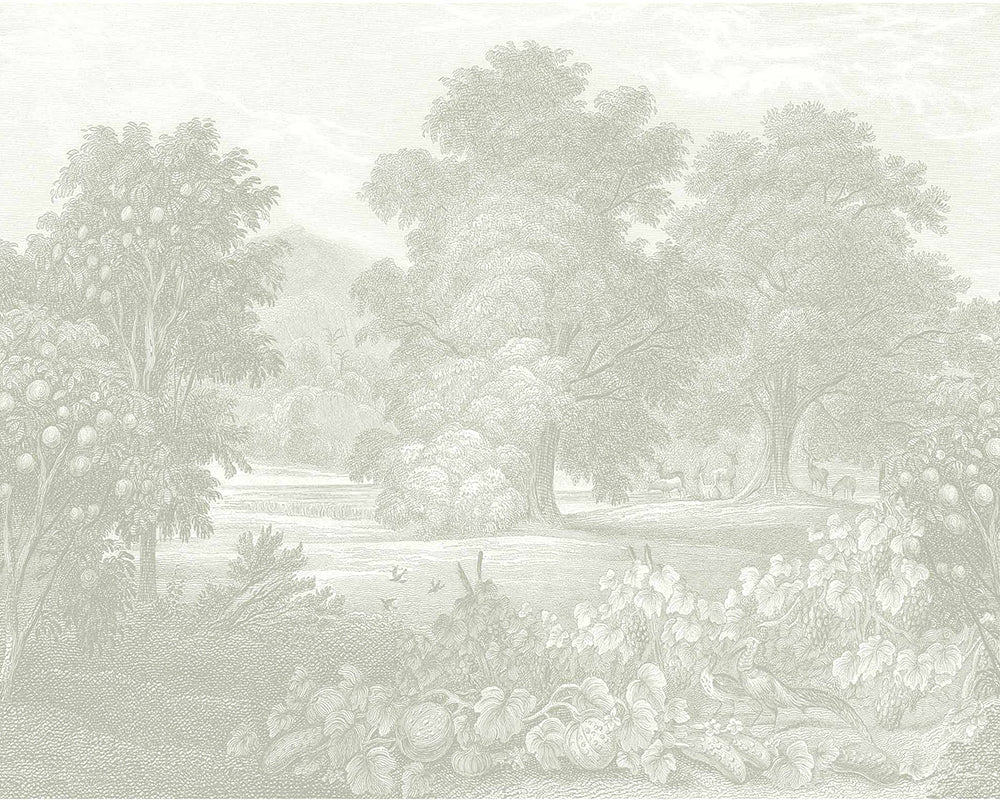 Woodchip & Magnolia Land of Milk and Honey Mural Wallpaper in Pear