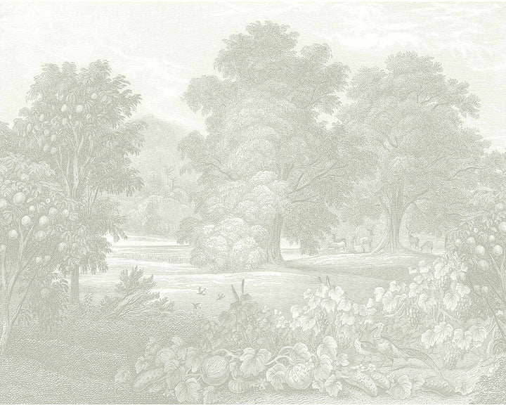 Woodchip & Magnolia Land of Milk and Honey Mural Wallpaper in Pear