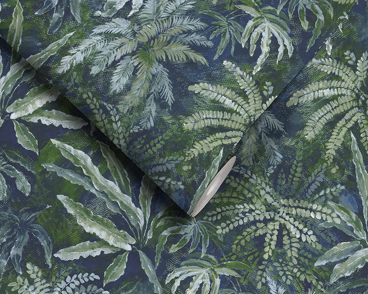 Woodchip & Magnolia Fern Wallpaper roll