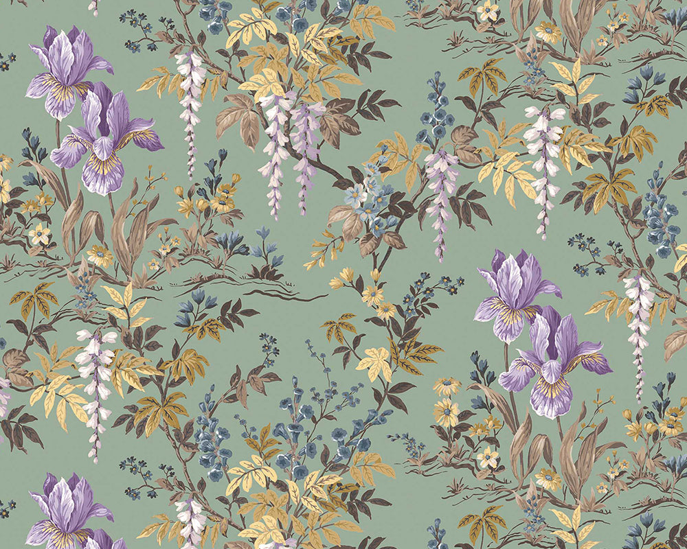 Woodchip & Magnolia Hestia Wallpaper in Wild Garlic