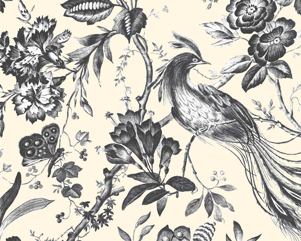 Woodchip & Magnolia Plumage Wallpaper