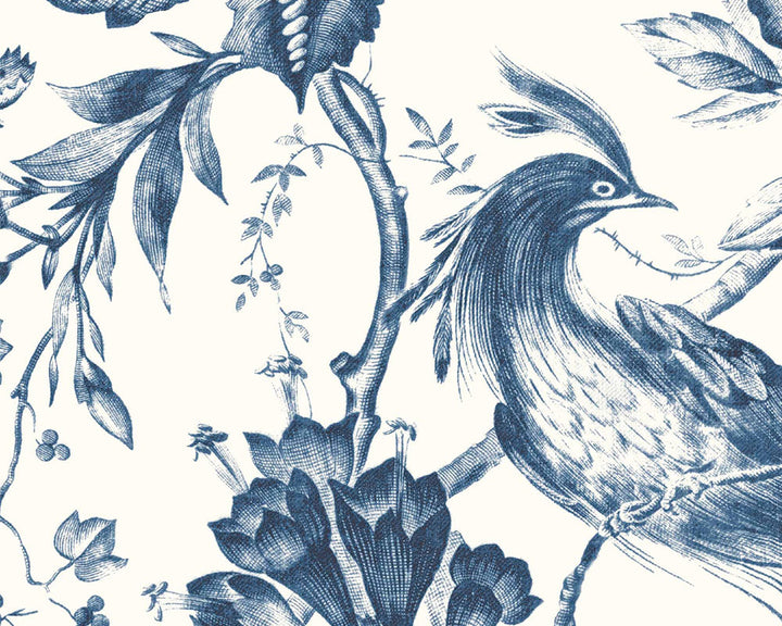 Woodchip & Magnolia Plumage Wallpaper close up