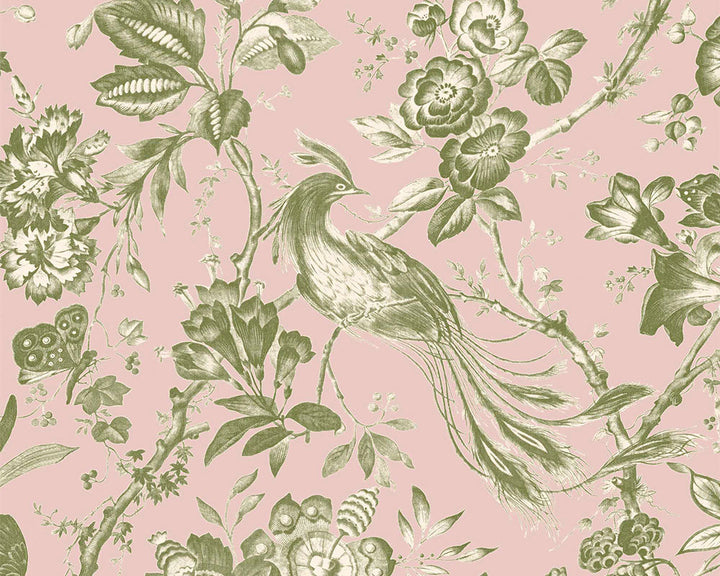 Woodchip & Magnolia Plumage Wallpaper