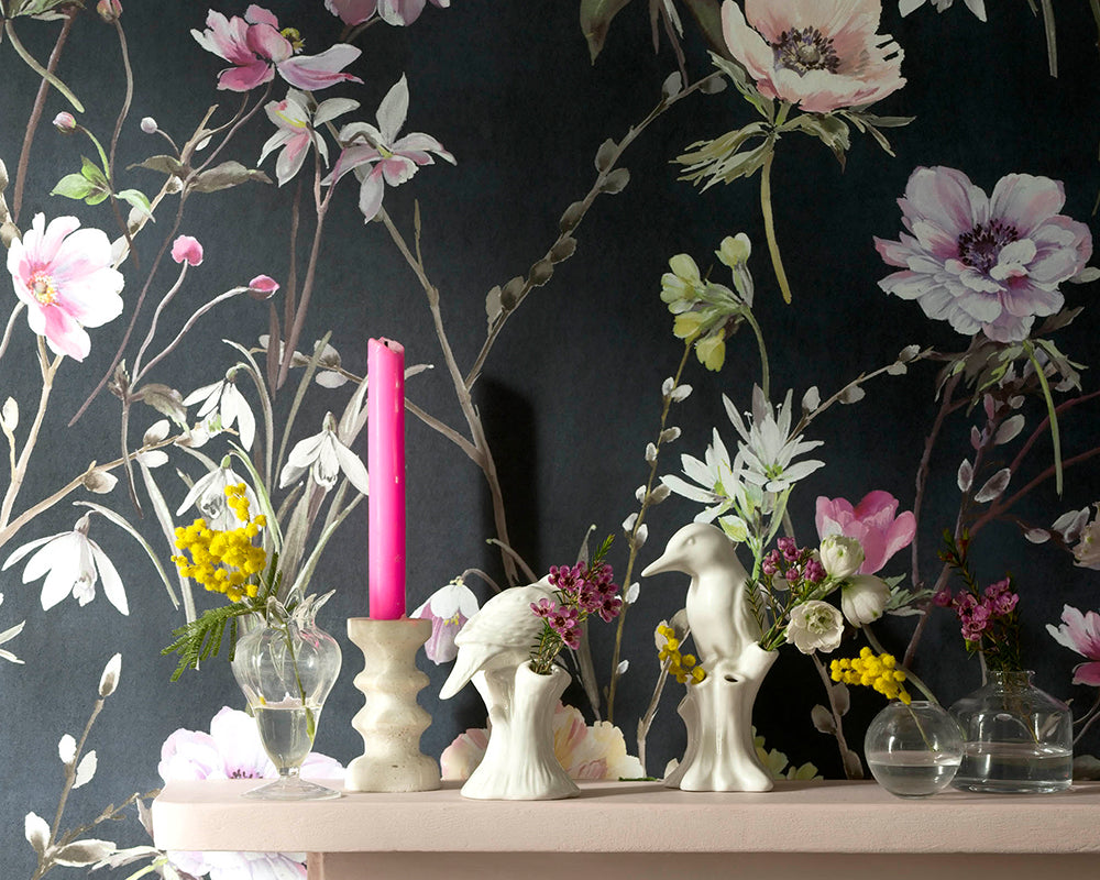 Woodchip & Magnolia Maytime Wallpaper in a living space