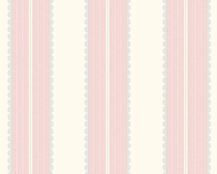 Woodchip & Magnolia Pin Up Stripe Wallpaper in Pastel Pink