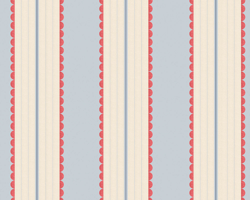 Woodchip & Magnolia Pin Up Stripe Wallpaper