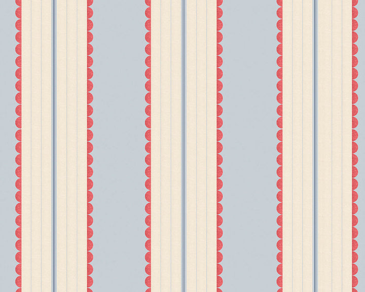 Woodchip & Magnolia Pin Up Stripe Wallpaper