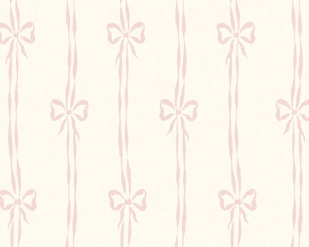 Woodchip & Magnolia Bow Peep Wallpaper