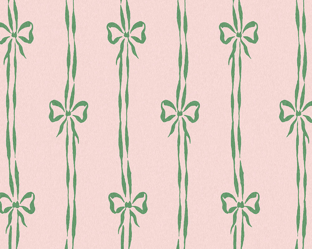 Woodchip & Magnolia Bow Peep Wallpaper