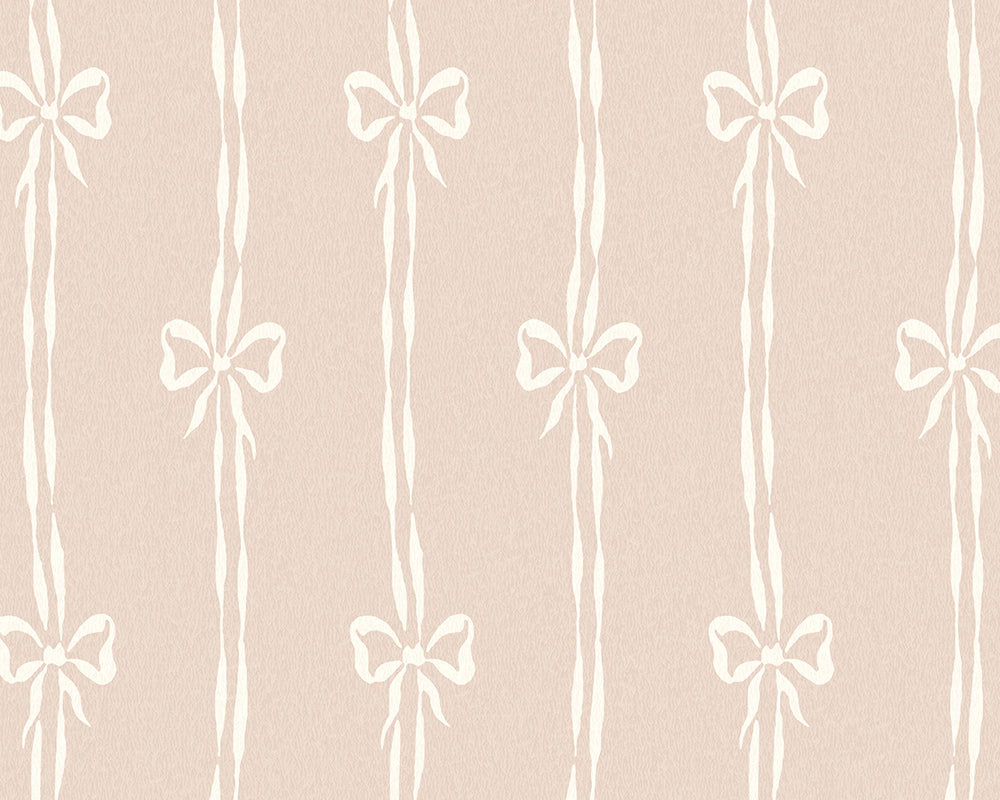 Woodchip & Magnolia Bow Peep Wallpaper