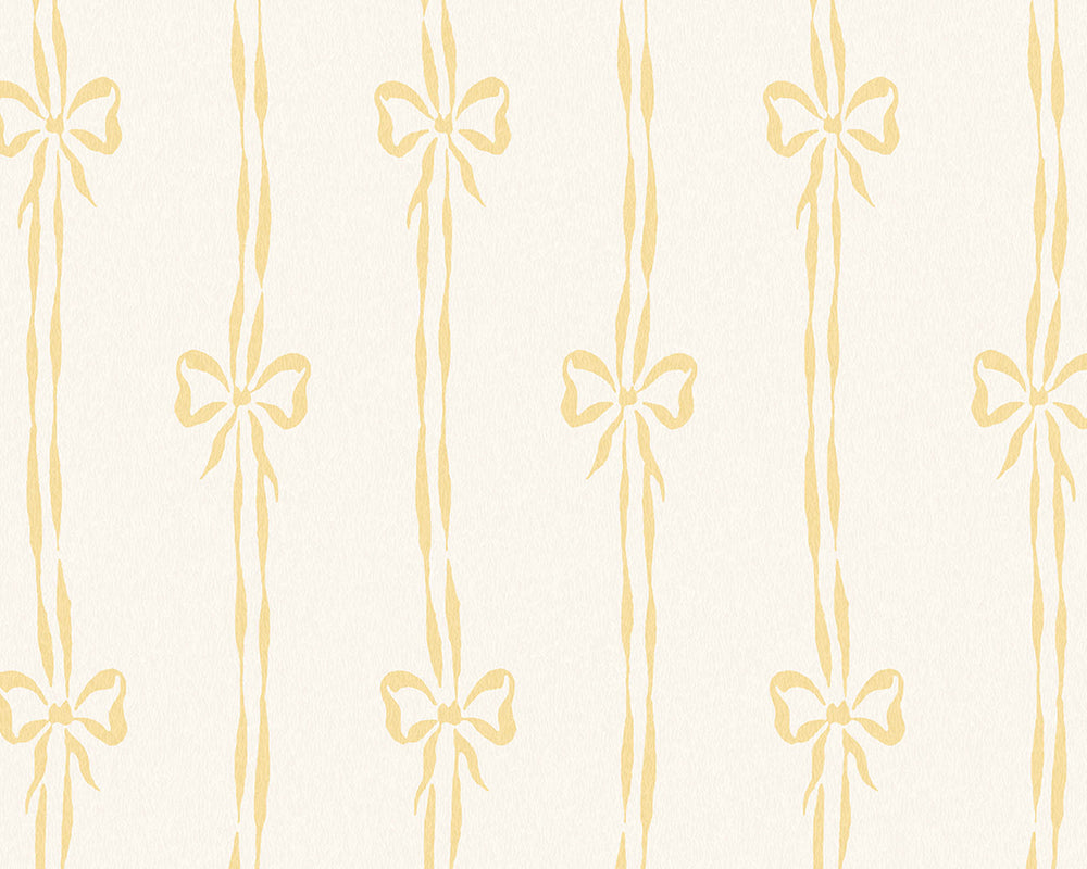 Woodchip & Magnolia Bow Peep Wallpaper
