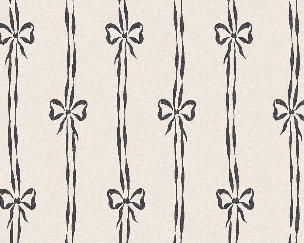 Woodchip & Magnolia Bow Peep Wallpaper