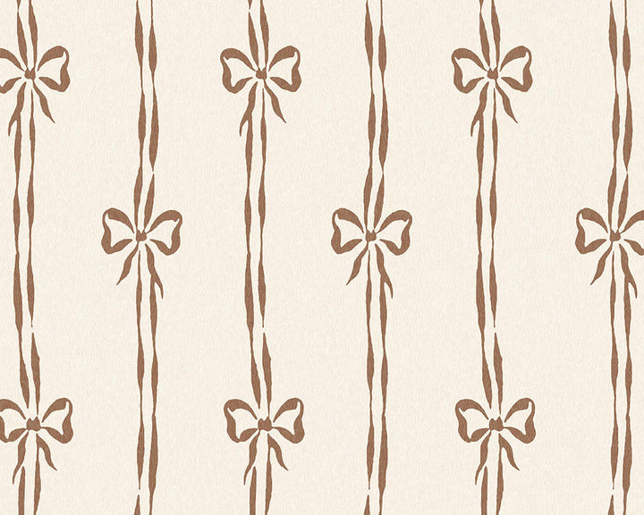 Woodchip & Magnolia Bow Peep Wallpaper