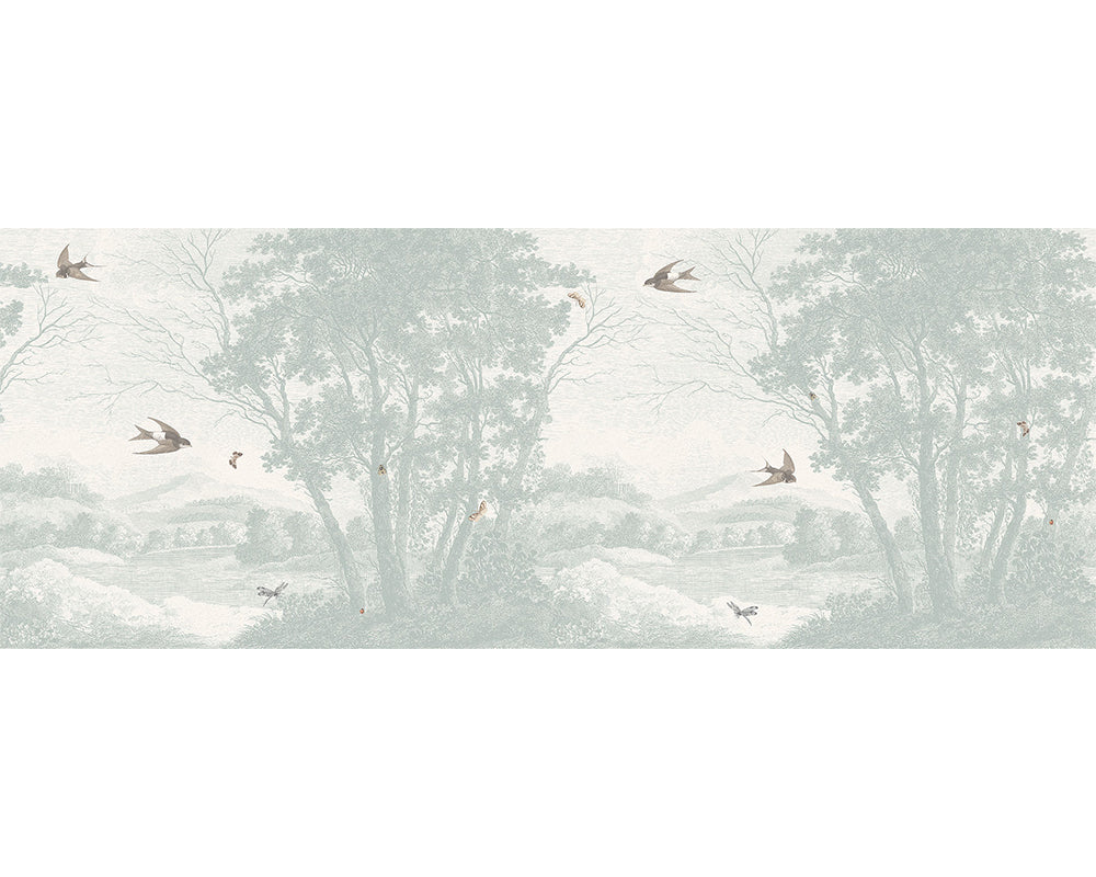 Woodchip & Magnolia Zephyr Mural Wallpaper