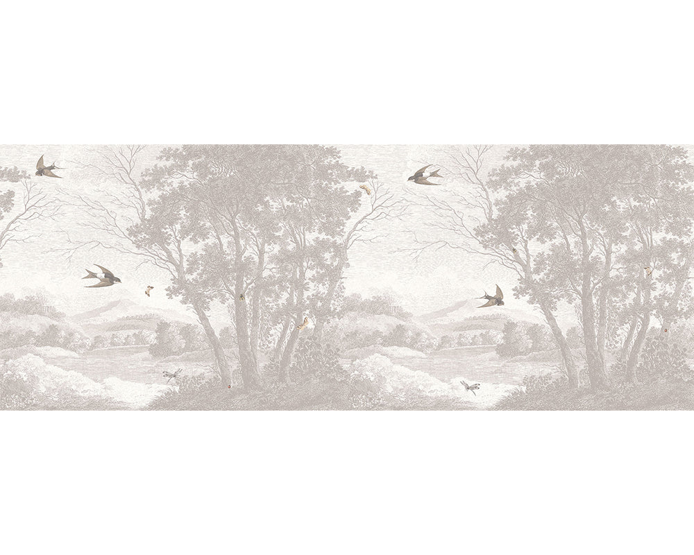Woodchip & Magnolia Zephyr Mural Wallpaper