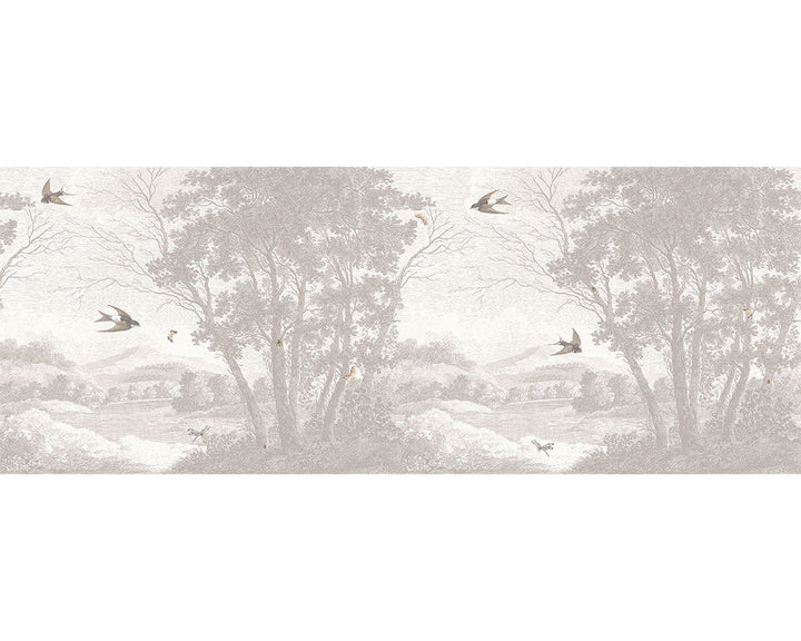 Woodchip & Magnolia Zephyr Mural Wallpaper