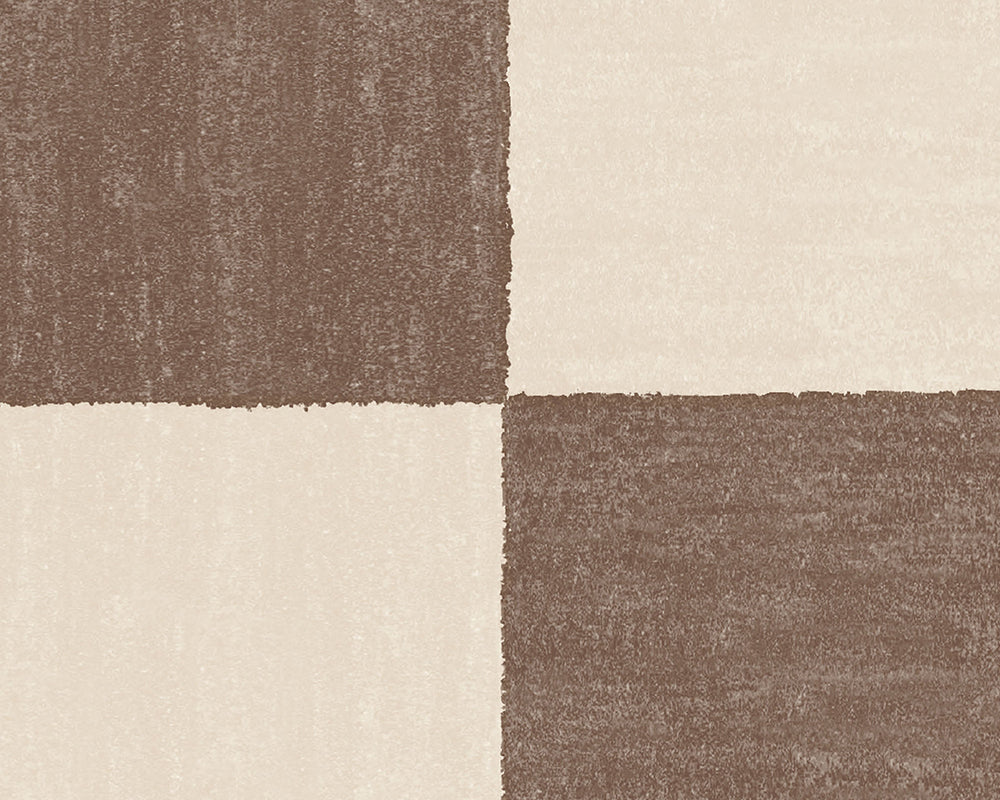 Woodchip & Magnolia Battenberg Wallpaper close up
