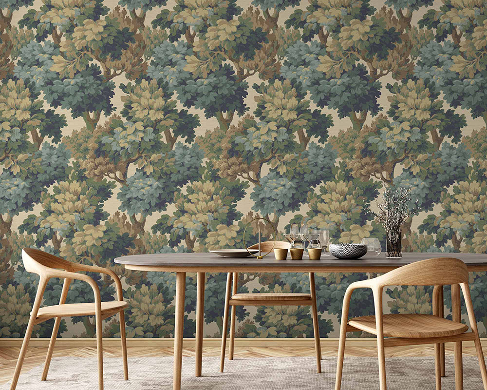 Woodchip & Magnolia Ennerdale Wallpaper in a dining room