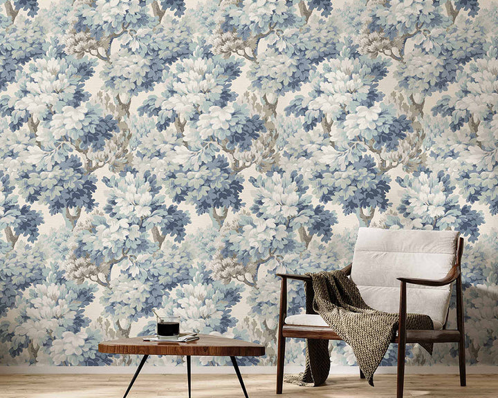 Woodchip & Magnolia Ennerdale Wallpaper in a living room