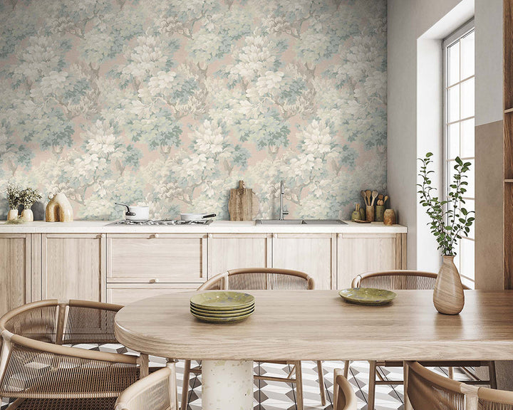 Woodchip & Magnolia Ennerdale Wallpaper in a kitchen