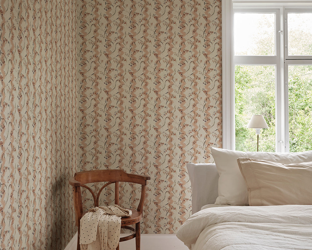 Sandberg Beatrice Mural Wallpaper in a bedroom
