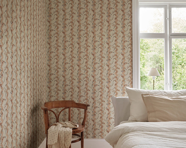 Sandberg Beatrice Mural Wallpaper in a bedroom