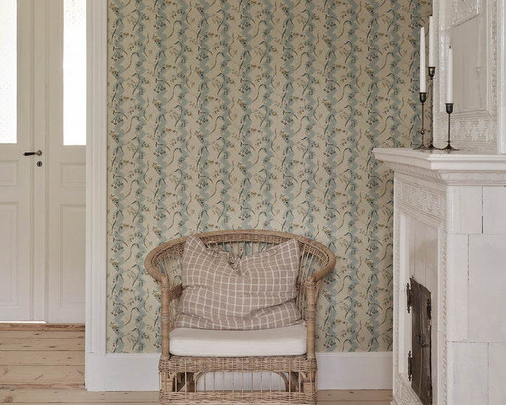 Sandberg Beatrice Mural Wallpaper in a living room