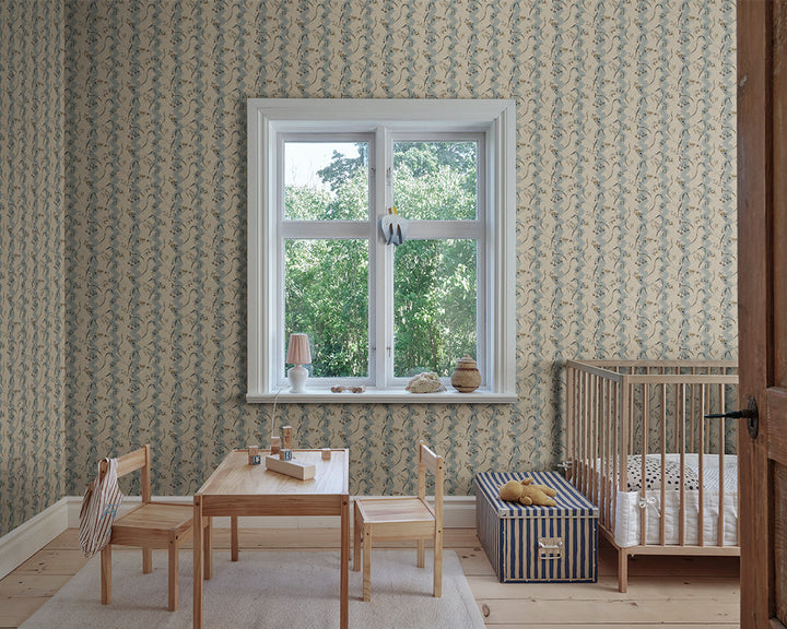 Sandberg Beatrice Mural Wallpaper in a nursery