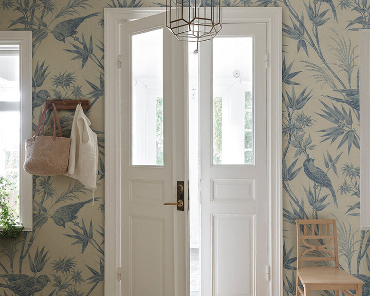 Sandberg Celeste Mural Wallpaper in a livingroom