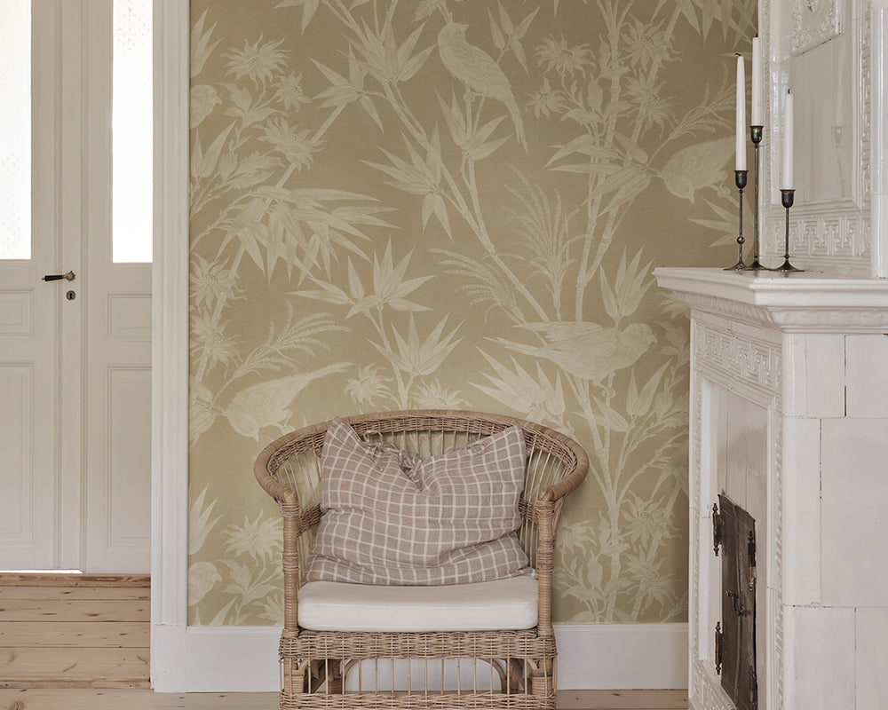 Sandberg Celeste Mural Wallpaper in a living room