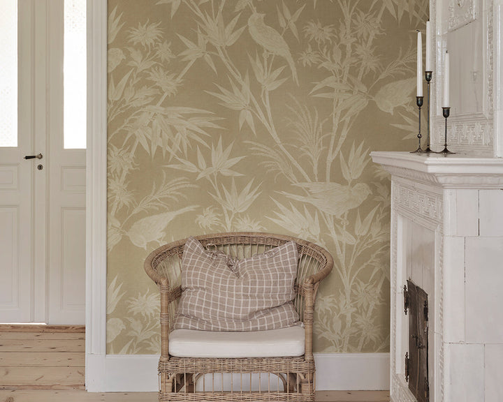 Sandberg Celeste Mural Wallpaper in a living room