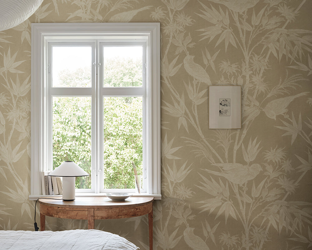 Sandberg Celeste Mural Wallpaper in a bedroom