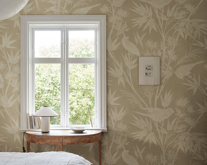 Sandberg Celeste Mural Wallpaper in a bedroom