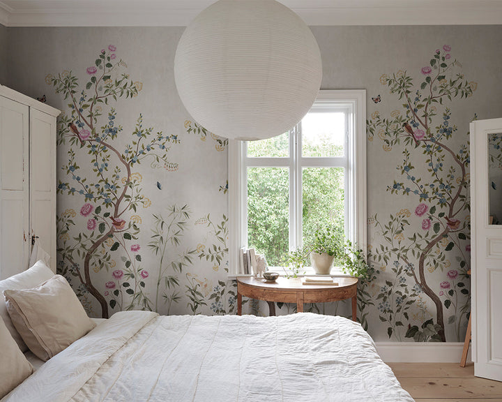 Sandberg Eleonora Mural Wallpaper in a bedroom