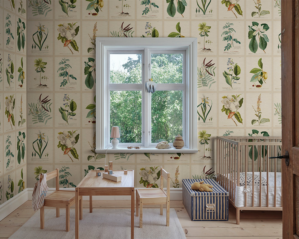 Sandberg Flora Mural Wallpaper in a nursery