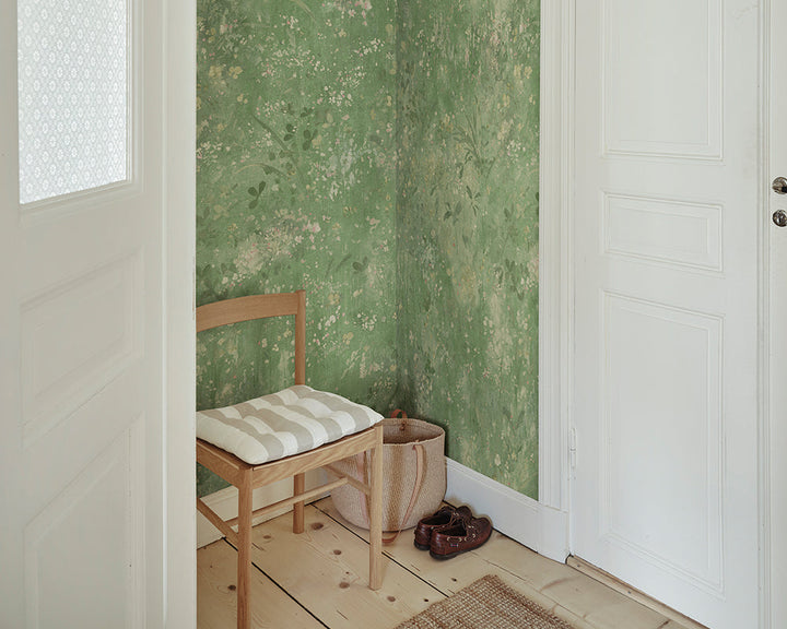 Sandberg Juni Mural Wallpaper in an entryway