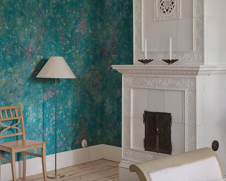 Sandberg Juni Mural Wallpaper in a living room