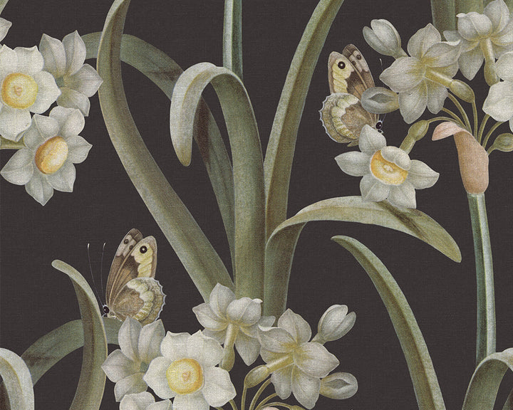 Sandberg Lilian Mural Wallpaper in Green
