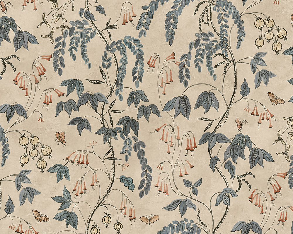 Sandberg Ottilia Mural Wallpaper in Green