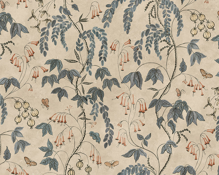 Sandberg Ottilia Mural Wallpaper in Green