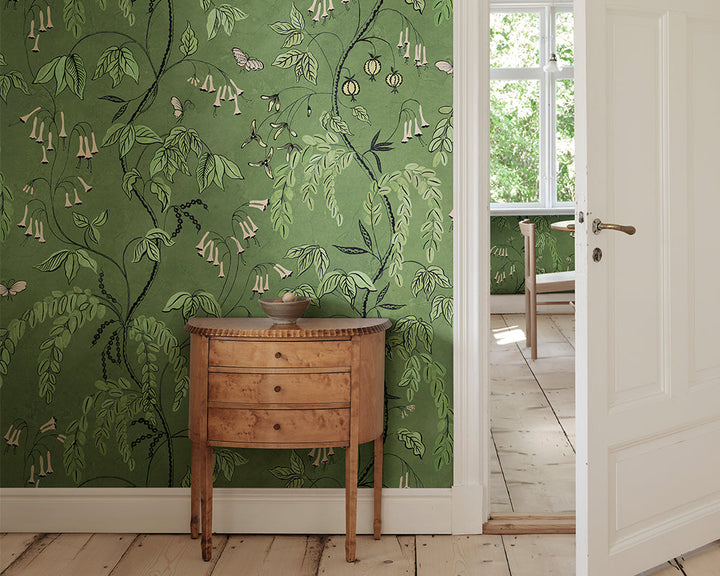 Sandberg Ottilia Mural Wallpaper in a hallway