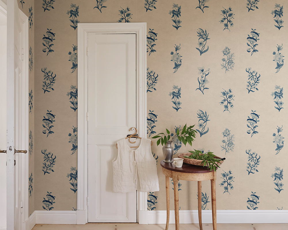 Sandberg Victoria Mural Wallpaper in a bedroom