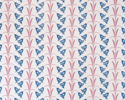 Barneby Gates Bluebells Wallpaper in Blue / Raspberry